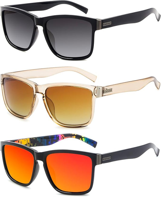 ANDOILT Sport Polarized Square Sunglasses