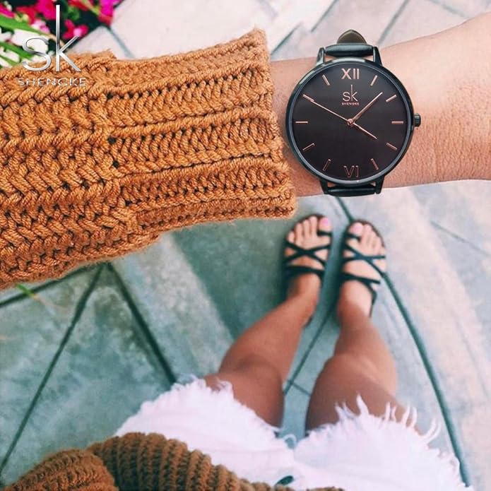 SHENGKE Simplicity Creative Women Watch Genuine Leather Elegant Women Watches Ladies Business Wristwatch