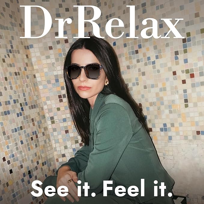 DrRelax Retro Sunglasses Womens Trendy Round Polarized Shades Sun Glasses
