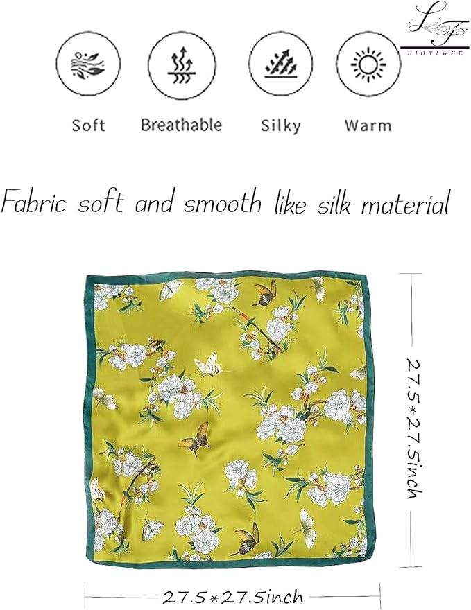 Satin Bandanas Head Scarf For Women Hair Scarves Accessories Lightweight Fashion Wrap Neck Silk Sleeping Headscarf