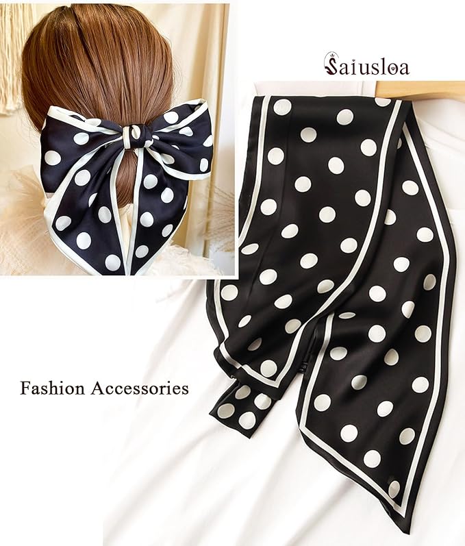 Purse Scarf For Handbags Head Scarves For Women's Hair Bags Scarfs Long Skinny Scarves Fashion Silky