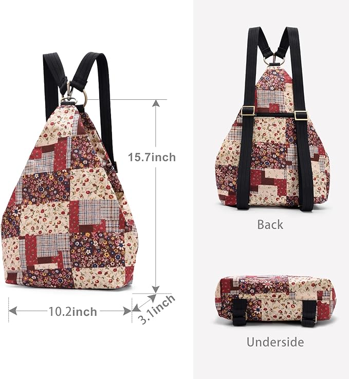 Black Butterfly Premium Backpack for Women, Bohemia Style Fashion Casual Daypack Backpack, Small Backpack Purse (26-red)