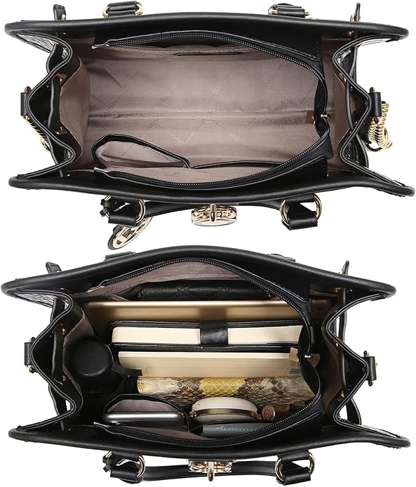 Dasein Women Handbags Top Handle Satchel Purse Shoulder Bag Hobo Bag Work Bag Set 2pcs