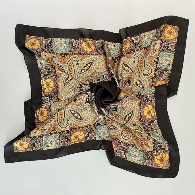 Livrerpi Silk Feeling Head Scarf Fashion Satin Hair Scarf Square Long Scarves for Women Gifts