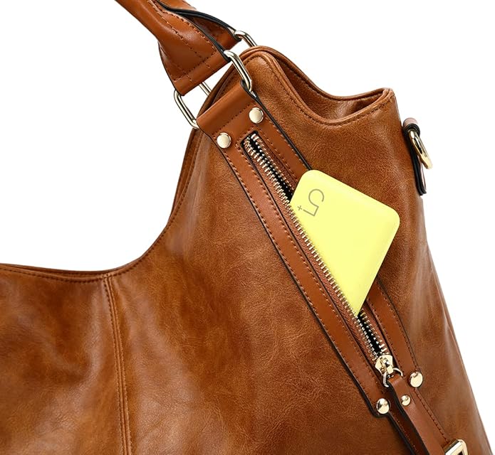 Women Tote Bag Handbags PU Leather Fashion Hobo Shoulder Bags with Adjustable Shoulder Strap