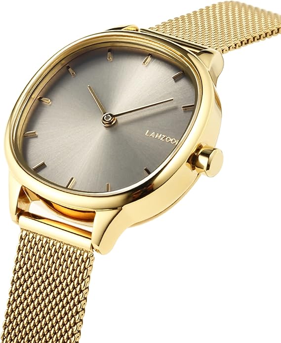 LANZOOM Retro Women's Quartz Watch - Stainless Steel case,Gold Filled, Ideal Gift for Holidays and Special Occasions.