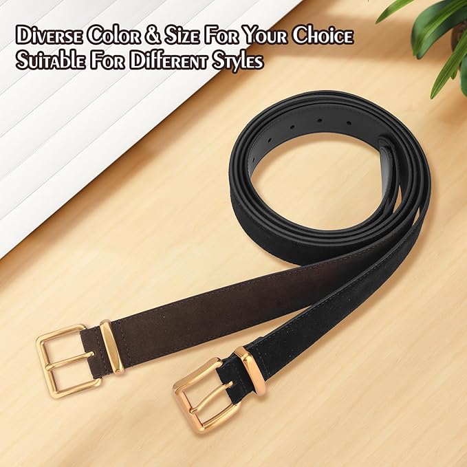 TINIDI Women Genuine Leather Belt for Jeans Pants Dress Fashion Ladies Waist Belt with Gold Buckle