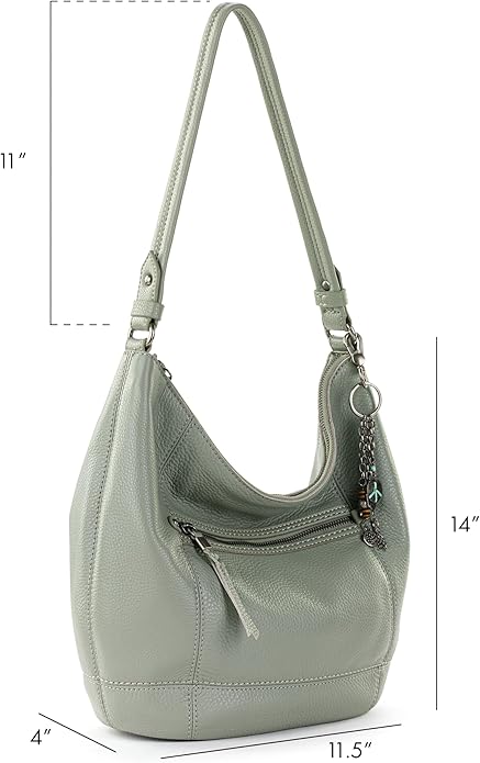 The Sak Sequoia Hobo Bag - Premium Large Leather Women's Handbag for Everyday & Travel - Durable Purse With Zipper Pocket