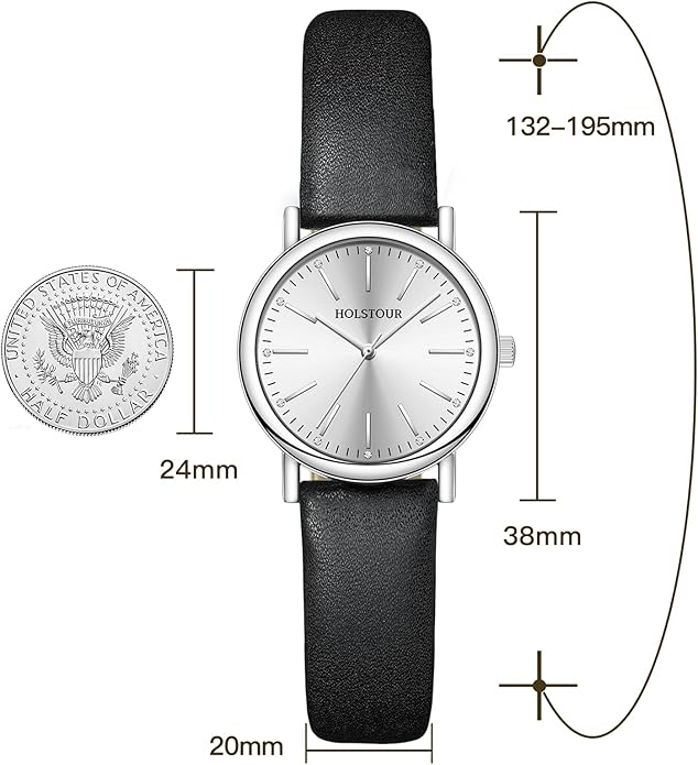 Watches for Women Crystal Accented Fashion Watch with Leather Band Gifts for Women