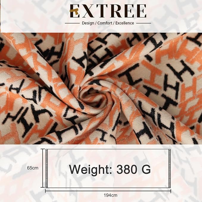 EXTREE Scarfs for Women Pashmina Silky Shawl Wrap for Evening Dressing Blanket Open Front Poncho Cape