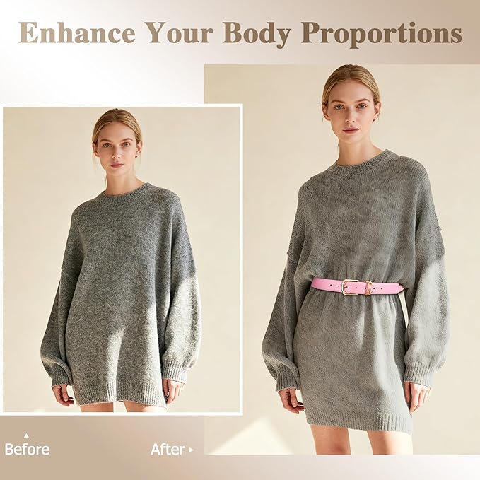 Belts for Women with Gold Buckle Faux Leather Belts Fashion Casual belts for jeans