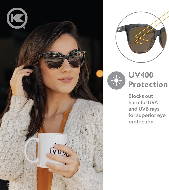 Knockaround Deja Views Polarized Sunglasses for Women & Men - Trendy Sunglasses - UV400 Protection