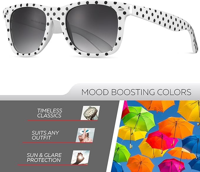 Retro Rewind Polka Dot Vintage Fashion Sunglasses for Women UV400