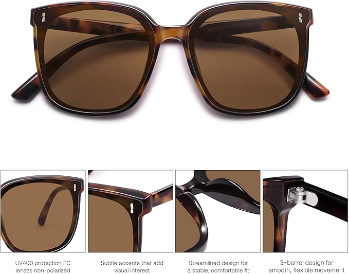 SOJOS Sunglasses for Women Men Vintage Style Shades SJ2157