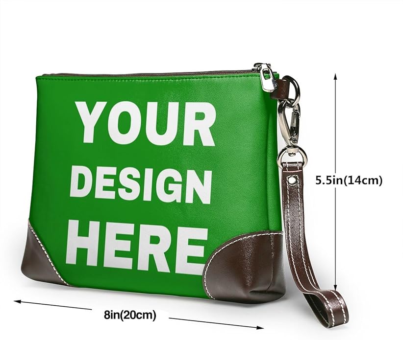 Custom Leather Wristlet Personalized Wallets For Women Men Wristlet Handbags Customized Clutch Purses For Women