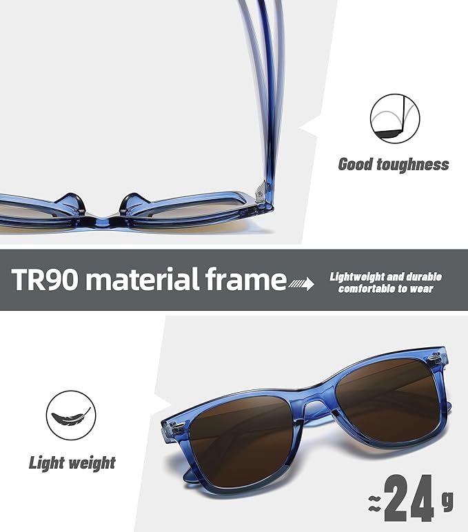 MEETSUN Polarized Sunglasses for Women Men Classic Retro Square Frame Driving Sun Glasses UV Protection