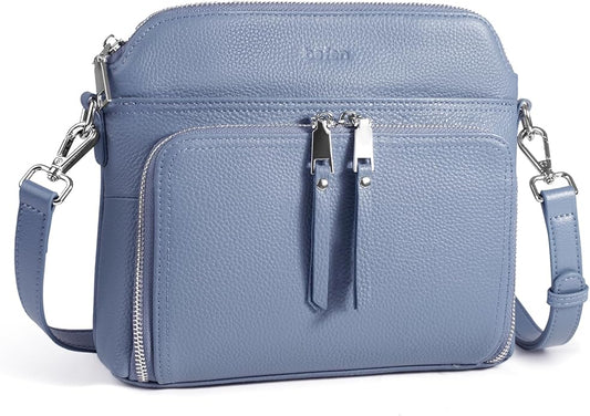 befen Genuine Leather Crossbody Purses for Women, Women's Small Crossbody Shoulder Bag with Built in RFID Wallet