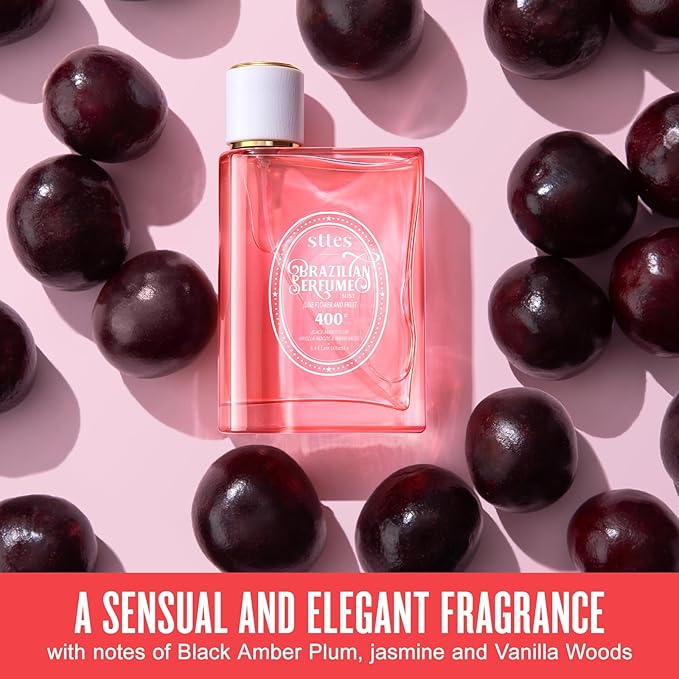 Sttes Perfume 400# – June Flower Fruit – Eau de Parfum, 2 Bottles Total 6.8 fl oz – Long-Lasting Floral Fruity Gourmet Fragrance for Women and Men