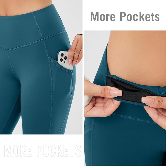 baleaf Winter Clothing Women Leggings Fleece Lined Tights Thermal Warm Thick Cold Weather Gear 1 Pockets