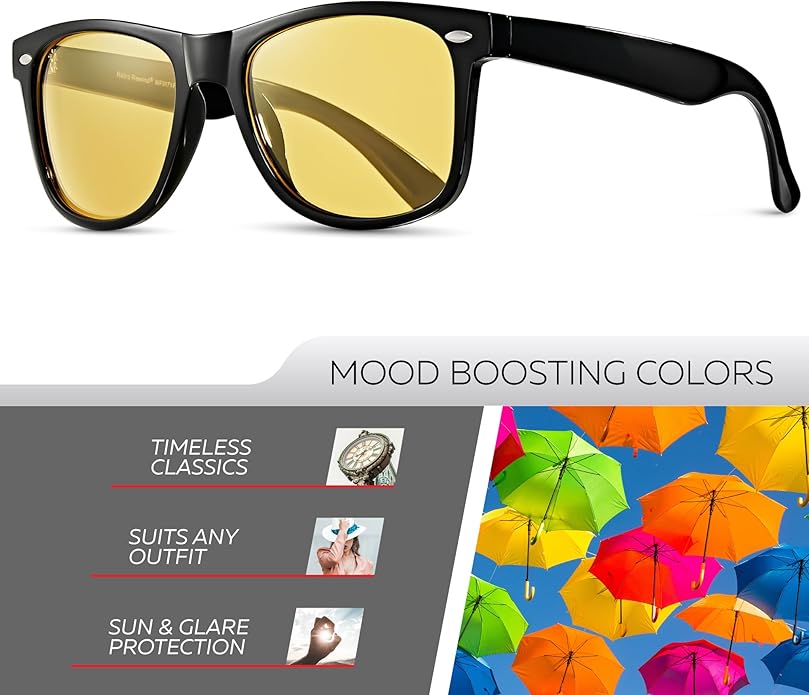 Retro Rewind Polarized Sunglasses for Men and Women - UV Protection Classic Sun Glasses