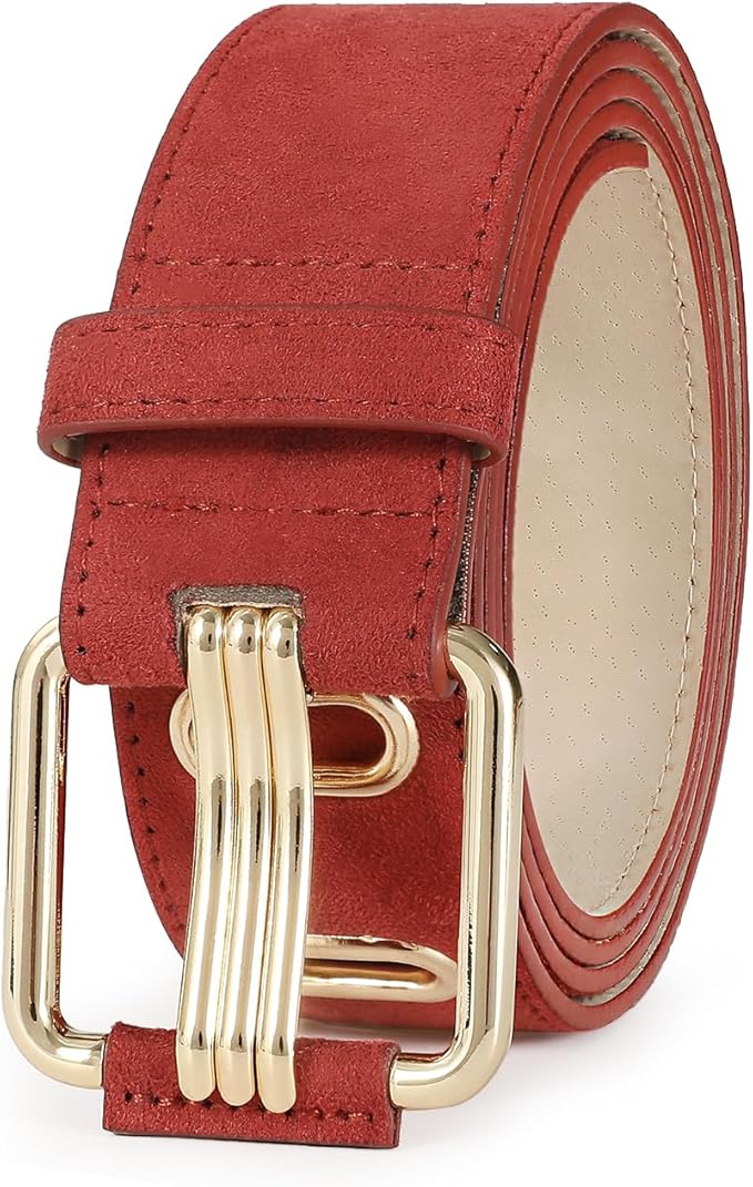 Wide Belts for Women Leather Wide Belts Fashion Thick Black Belt With Gold Buckle Belt for Dresses