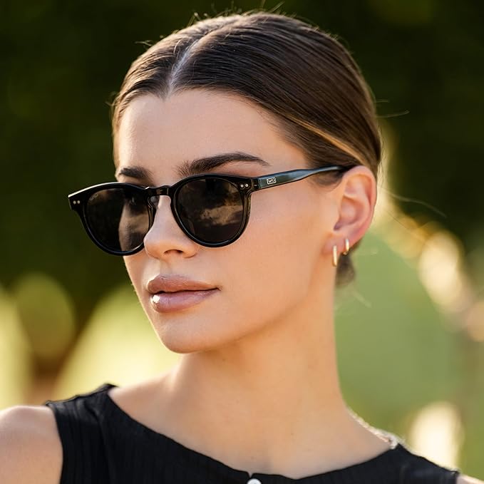 WearMe Pro Round Polarized Sunglasses for Women - Retro Classic UV400 Protection for Driving & Everyday Wear