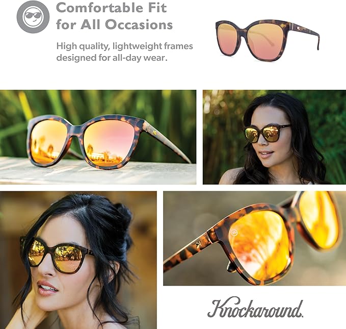 Knockaround Deja Views Polarized Sunglasses for Women & Men - Trendy Sunglasses - UV400 Protection