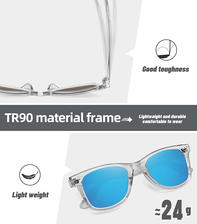 MEETSUN Polarized Sunglasses for Women Men Classic Retro Square Frame Driving Sun Glasses UV Protection