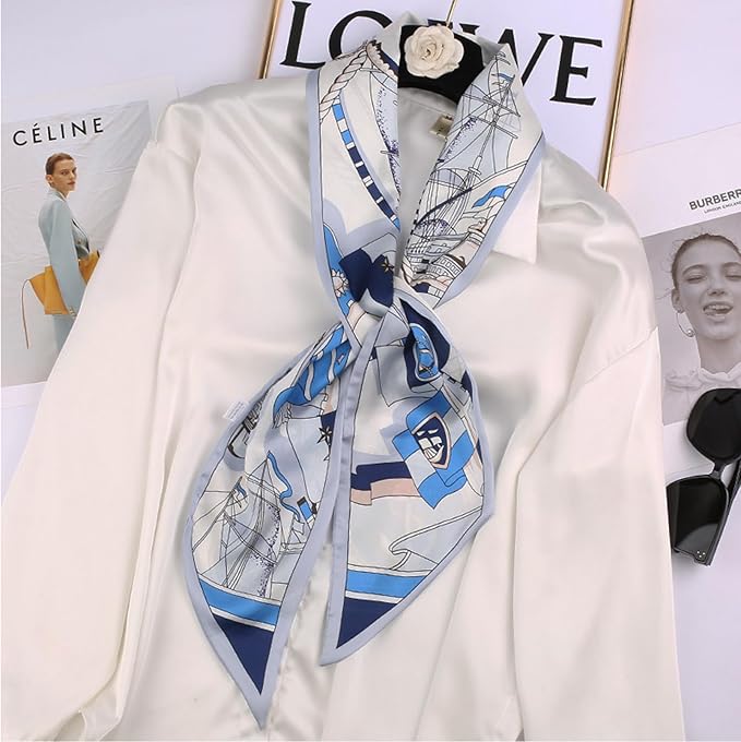 Hair Scarf for Women Silky Satin Headscarf Neck Scarves for Handbag Accessory