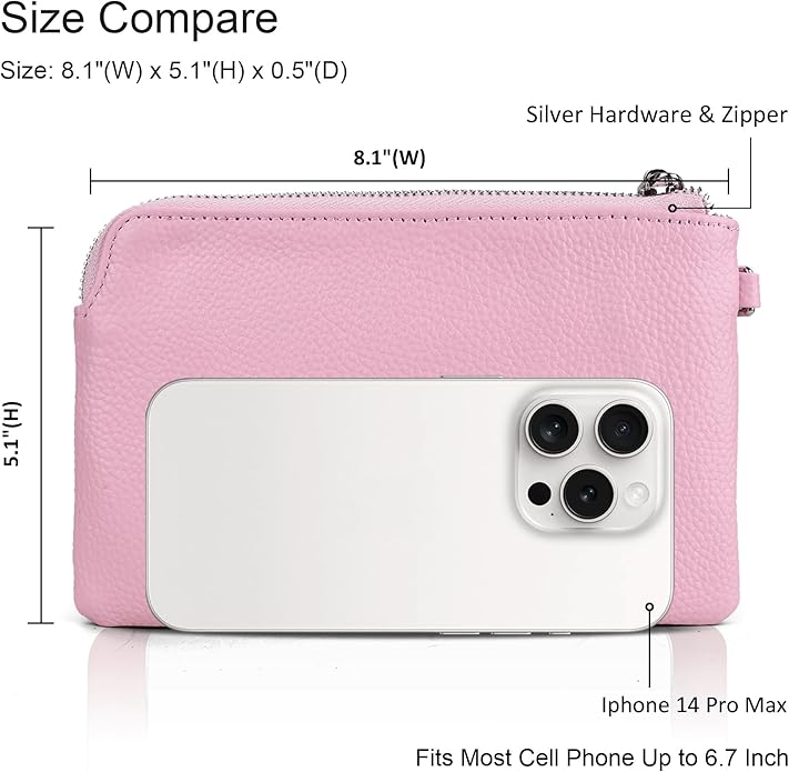 befen Genuine Leather Wristlet Clutch RFID Blocking Bag Cell Phone Wallet Purse Wristlet Wallet Purses and Handbags for Women