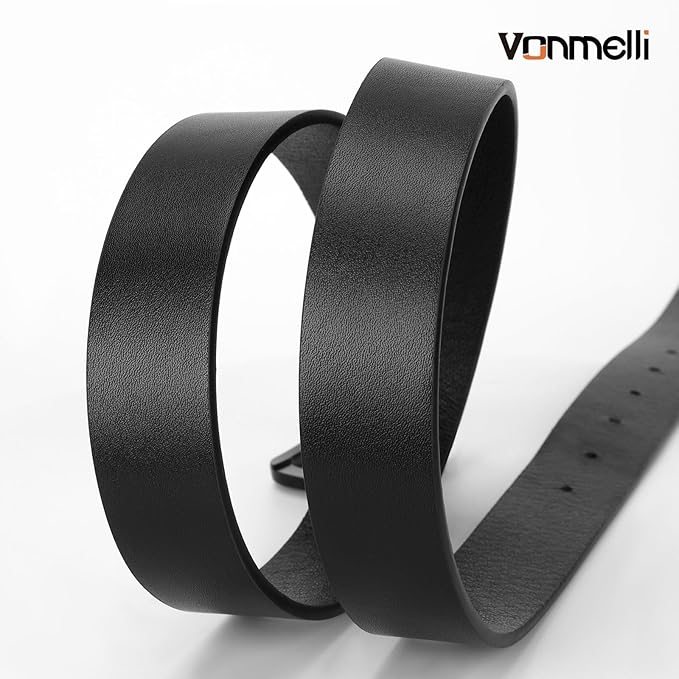 VONMELLI Women's Soft Faux Leather Belt for Jeans Pants Dress Fashion Ladies Waist Belt with Gold/Silvery Buckle