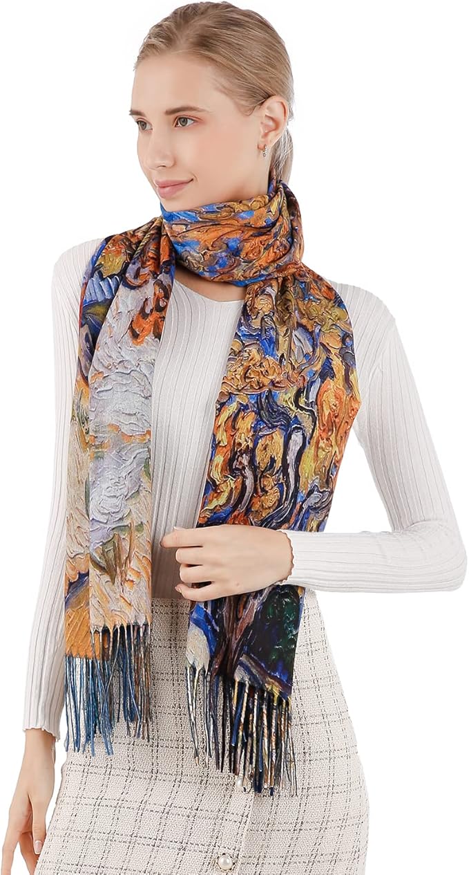 Scarf Shawl Wraps for Women Pashmina Soft Cashmere Scarf Printed Large Blanket Scarf Warm for Fall Winter