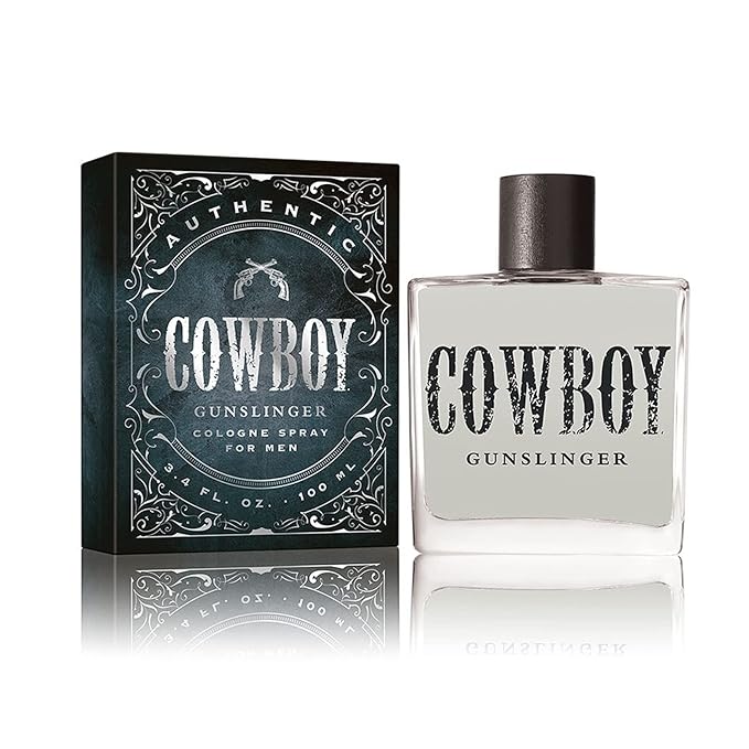 Cowboy Gunslinger Men’s Cologne by Tru Western, 3.4oz, Warm, Fresh Bergamot, Huckleberry & Sage Scent, Bold Masculine Fragrance with Leather & Tobacco, Long Lasting