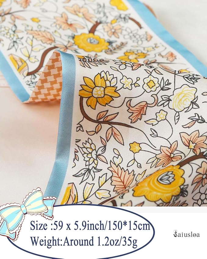 Purse Scarf For Handbags Head Scarves For Women's Hair Bags Scarfs Long Skinny Scarves Fashion Silky