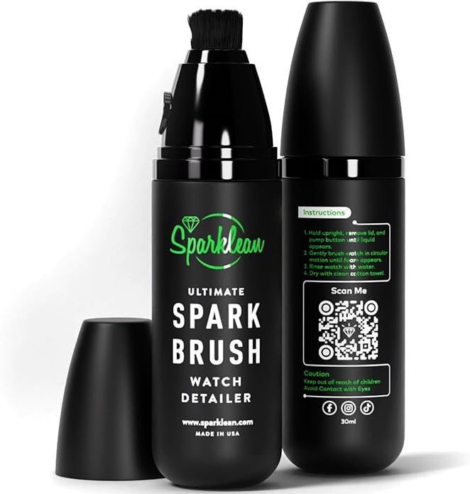 Sparkbrush Premium Watch Cleaner Kit - Ultimate Watch Cleaning Brush with Ultra-Fine Bristles - Watch Polishing Kit for All Metals - Premium Watch Cleaning Kit to Remove Dirt & Grime on Watches
