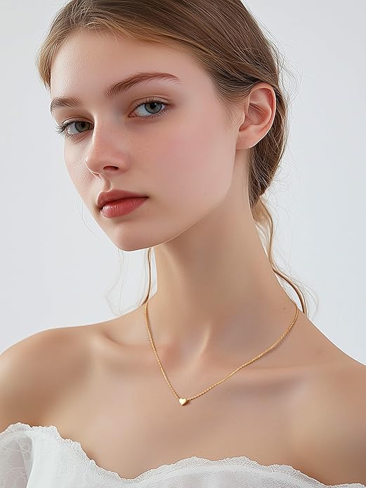 PROSILVER 925 Sterling Silver Necklace for Women | Dainty Delicate Adjustable Choker with Heart/Star/Moon/Vertical Bar Pendant, Hypoallergenic Tarnish Resistant Everyday Jewelry Gift for Her