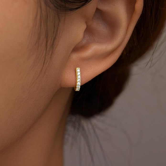 Gold Plated Statement Chunky Dangle Stud Earrings for Women, Gold Plated Hoop Knot Claw Earrings Tarnish Free Jewelry for Women Gifts