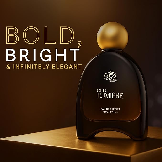 Bella Vita Luxury OUD LUMIÈRE Unisex Fragrance | EDP Perfume for Men and Women | Wood Top Note | 100 ml pack | 3.4 Fl. Oz. | Woody and Amber notes | Gift for Men and Women | Eau de Parfum