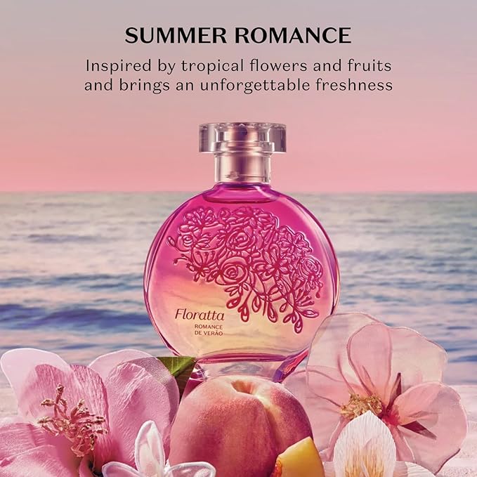 O BOTICARIO Floratta Summer Love Eau de Toilette for Women, Captivating Scent of Summer Romance, 3.4 Ounce