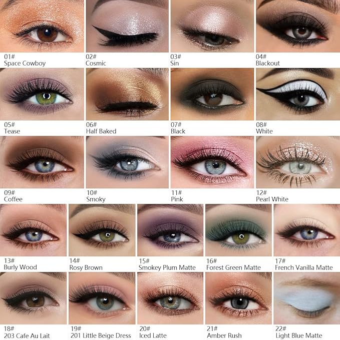 Kaely Pressed Single Eyeshadow Makeup, Coffee Matte Highly Pigmented Monochrome Eye Shadow Palette, Waterproof Neutral Powder Mini Eyeshadow, sombras para ojos, Lightweight Blendable, 09