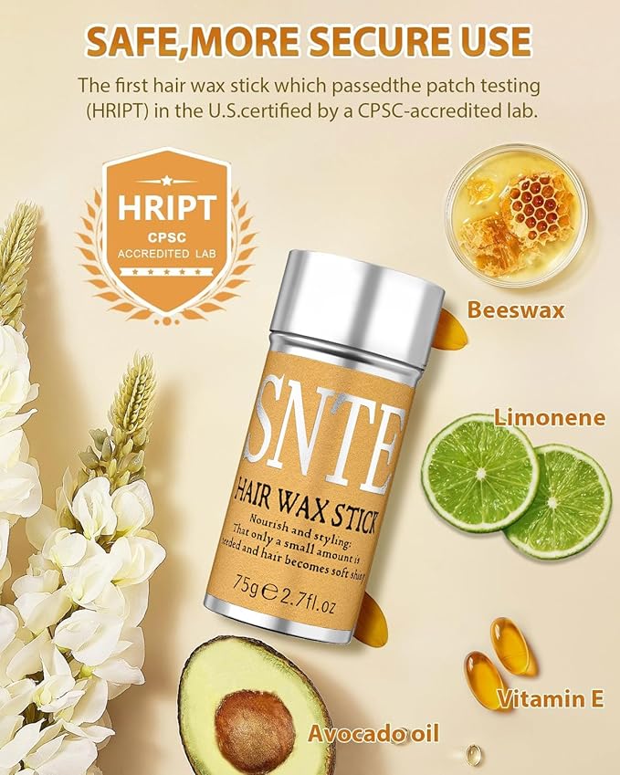 Samnyte Hair Wax Stick, Hair-Styling Waxes, Nourishing Accessories - Slick Stick for Women & Kids, Gel Tamer for Flyaways, Bun Maker & Styling Cream, 2.7 Fl Oz | Nourishing, for Women & Kids, Gel Tamer, for Flyaways, Bun Maker, 2.7 Fl Oz