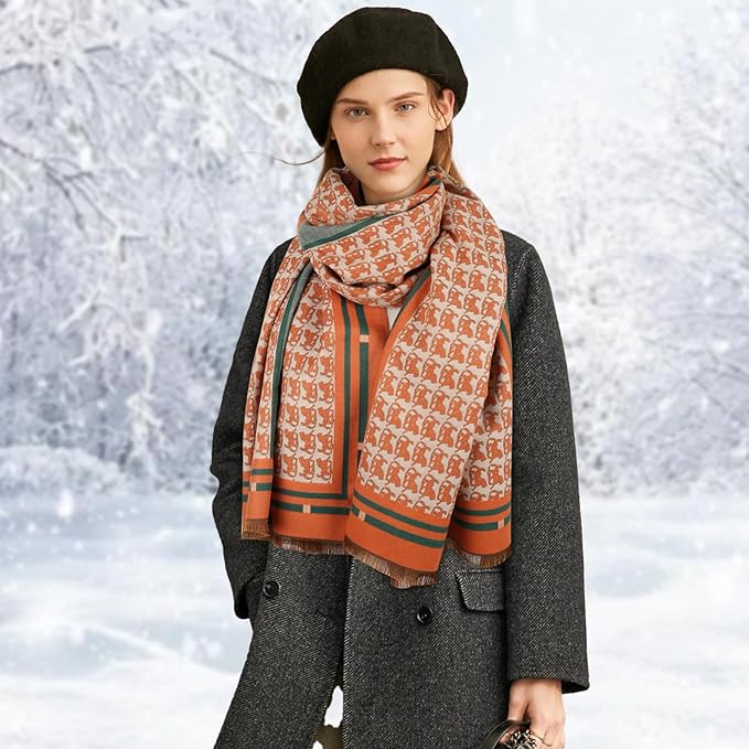 EXTREE Scarfs for Women Pashmina Silky Shawl Wrap for Evening Dressing Blanket Open Front Poncho Cape