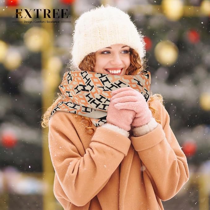 EXTREE Scarfs for Women Pashmina Silky Shawl Wrap for Evening Dressing Blanket Open Front Poncho Cape
