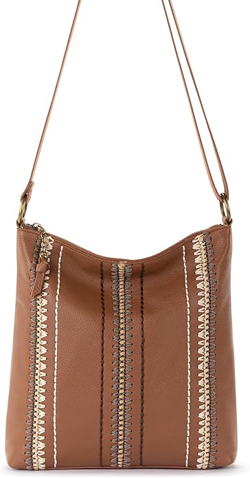 The Sak Lucia Crossbody Bag in Leather, Convertible Purse with Adjustable Strap
