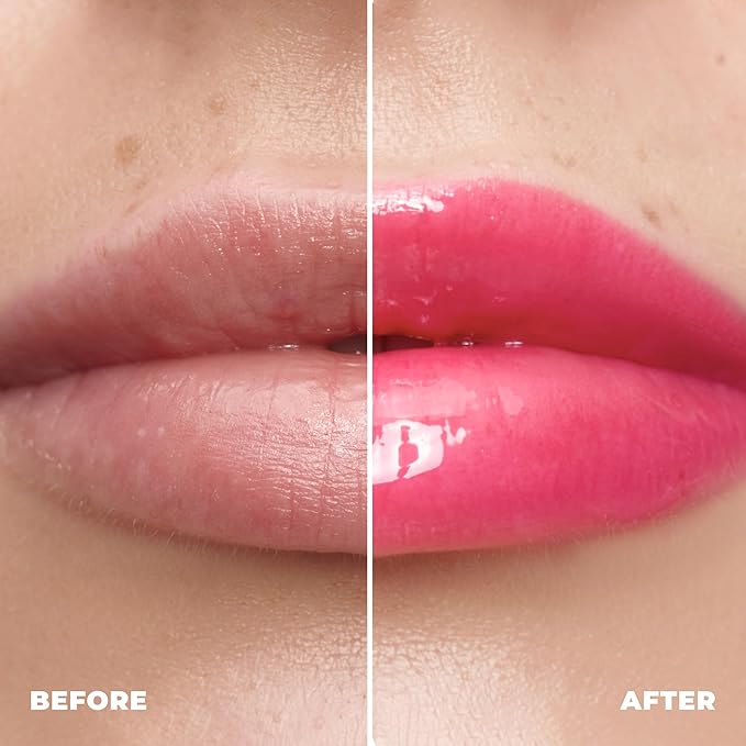 Lamel All-in-One Lip Oil - Lightweight, Tinted, Plumping, Hydrating Lip Gloss - Lip Balm for Day & Night Use, Long-Lasting Lip Stain, Lip Glow Oil, No-Sticky Gloss, Lip Plumper Tint - Peachy №401