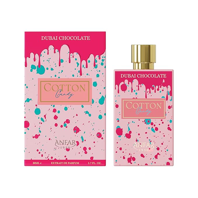 Anfar 1950 Dubai Chocolate Cotton Candy Eau de Parfum 80ml – Long Lasting Oriental Sweet Fragrance for Women & Men