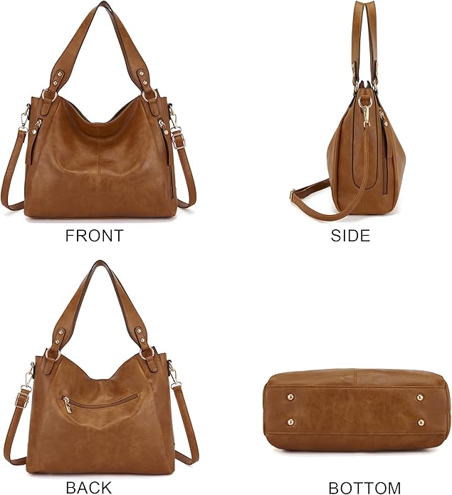 Women's Hobo Handbags Crossbody Bags Ladies Tote Shoulder Bags Purses and Wallet Set 2pcs