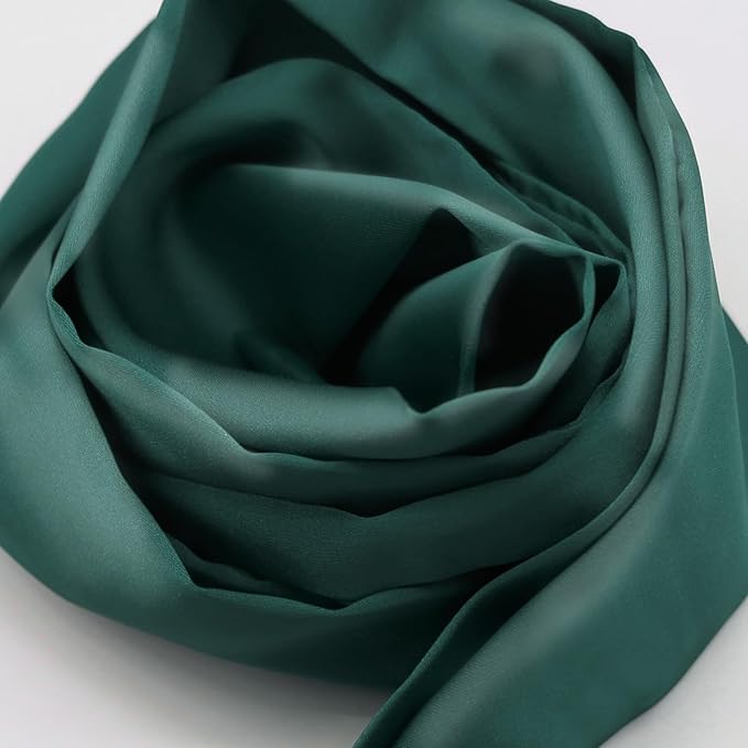 Long Satin Neckerchief Versatile Ribbon Tie Neck Scarf Solid Color Skinny Womens Tie