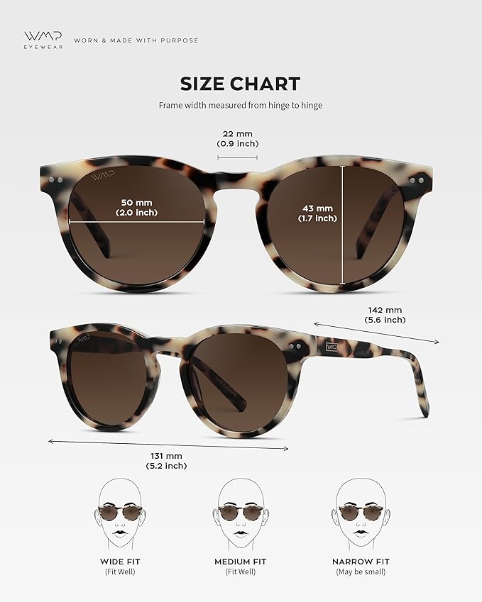 WearMe Pro Round Polarized Sunglasses for Women - Retro Classic UV400 Protection for Driving & Everyday Wear