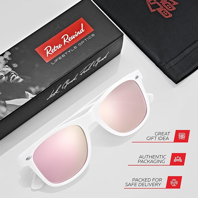Retro Rewind Polarized Sunglasses for Men and Women - UV Protection Classic Sun Glasses